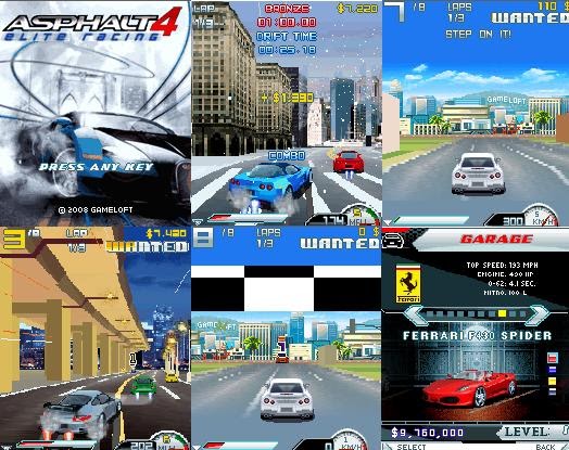 asphalt 4 elite racing mobile game